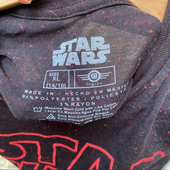 Black and Red Star Wars Speckled T-Shirt 💥 - Picture 4 of 6